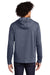 Sport-Tek ST293 Mens Moisture Wicking Fleece Full Zip Hooded Sweatshirt Hoodie Heather True Navy Blue Model Back