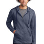 Sport-Tek Mens Moisture Wicking Fleece Full Zip Hooded Sweatshirt Hoodie - Heather True Navy Blue