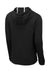 Sport-Tek ST296 Mens Moisture Wicking Fleece Hooded Sweatshirt Hoodie Black Flat Back