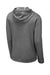 Sport-Tek ST296 Mens Moisture Wicking Fleece Hooded Sweatshirt Hoodie Heather Dark Grey Flat Back