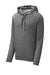 Sport-Tek ST296 Mens Moisture Wicking Fleece Hooded Sweatshirt Hoodie Heather Dark Grey Flat Front