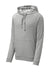 Sport-Tek ST296 Mens Moisture Wicking Fleece Hooded Sweatshirt Hoodie Heather Light Grey Flat Front