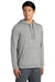 Sport-Tek ST296 Mens Moisture Wicking Fleece Hooded Sweatshirt Hoodie Heather Light Grey Model 3q