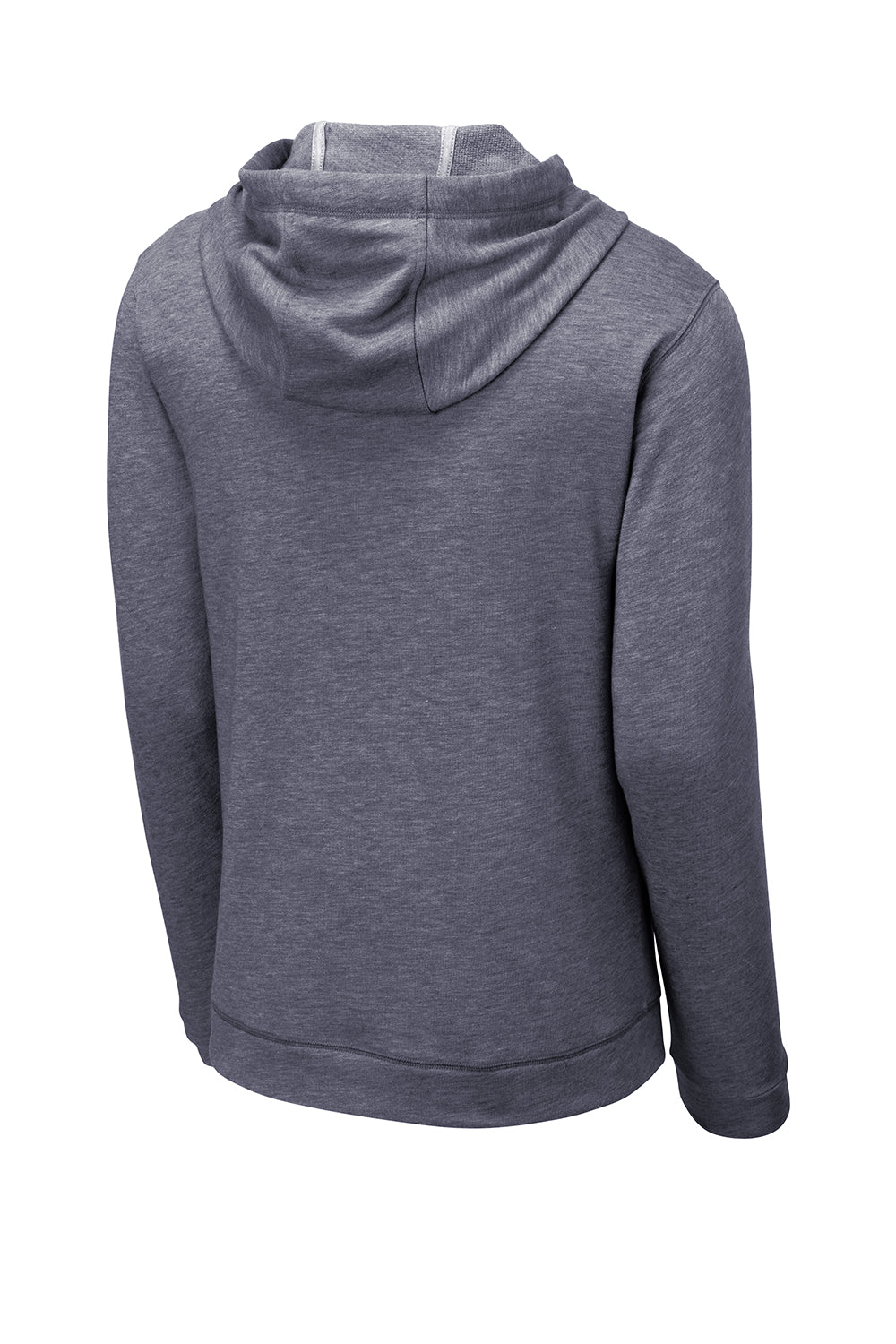 Sport-Tek ST296 Mens Moisture Wicking Fleece Hooded Sweatshirt Hoodie Heather True Navy Blue Flat Back