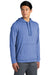 Sport-Tek ST296 Mens Moisture Wicking Fleece Hooded Sweatshirt Hoodie Heather True Royal Blue Model 3q