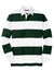 Sport-Tek ST301 Mens Classic Rugby Long Sleeve Polo Shirt Forest Green/White Flat Front