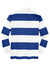 Sport-Tek ST301 Mens Classic Rugby Long Sleeve Polo Shirt True Royal Blue/White Flat Back