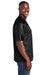 Sport-Tek ST307 Mens Short Sleeve V-Neck T-Shirt Black Model Side