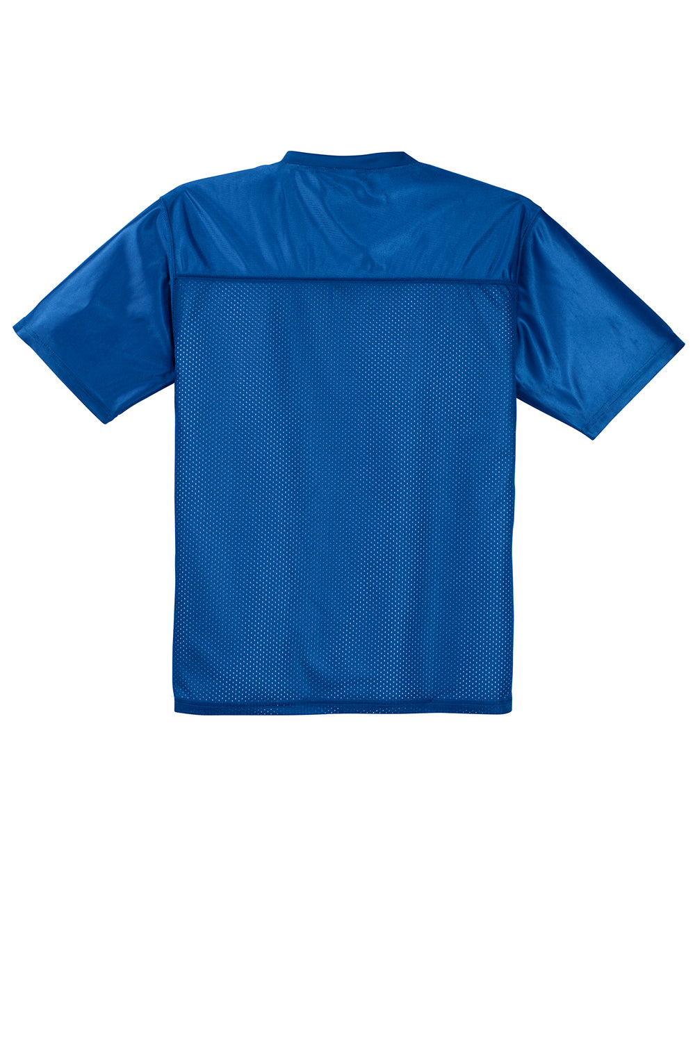 Sport-Tek ST307 Mens Short Sleeve V-Neck T-Shirt True Royal Blue Flat Back