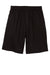 Sport-Tek ST310 Mens Jersey Knit Shorts w/ Pockets Black Flat Front