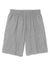 Sport-Tek ST310 Mens Jersey Knit Shorts w/ Pockets Heather Grey Flat Back