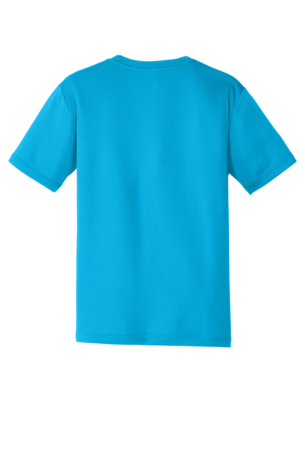 Sport-Tek ST320 Mens Tough Moisture Wicking Short Sleeve Crewneck T-Shirt Atomic Blue Flat Back