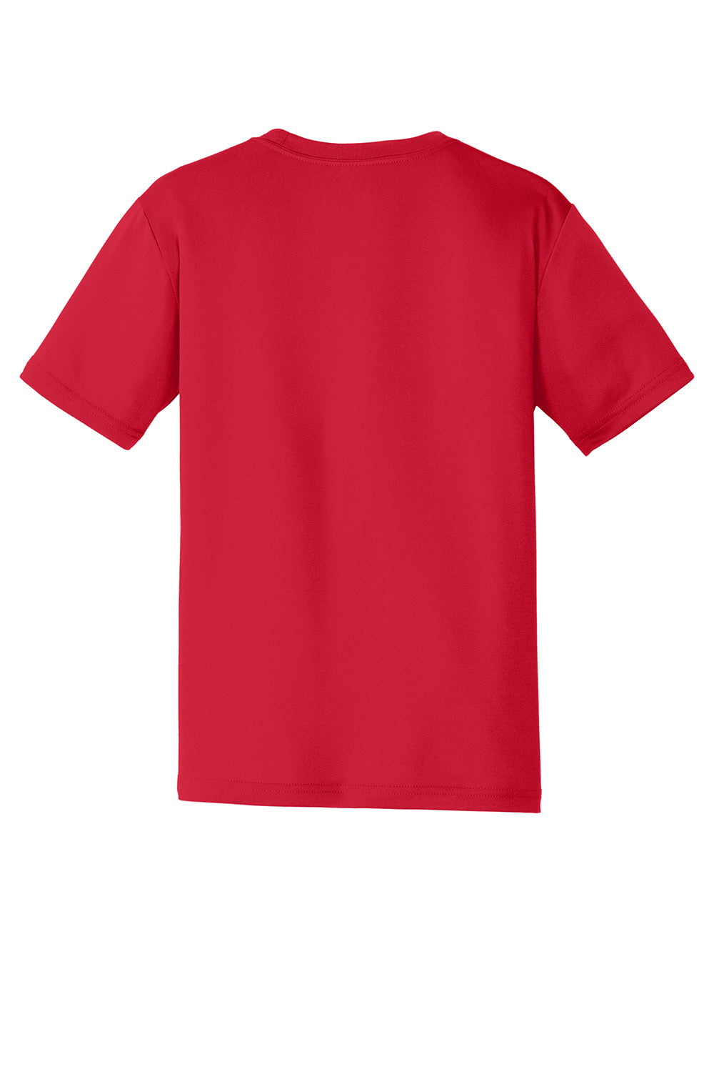 Sport-Tek ST320 Mens Tough Moisture Wicking Short Sleeve Crewneck T-Shirt Deep Red Flat Back