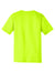 Sport-Tek ST320 Mens Tough Moisture Wicking Short Sleeve Crewneck T-Shirt Neon Yellow Flat Back