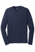 Sport-Tek ST340LS Mens RacerMesh Moisture Wicking Long Sleeve Crewneck T-Shirt True Navy Blue Flat Front