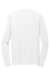 Sport-Tek ST340LS Mens RacerMesh Moisture Wicking Long Sleeve Crewneck T-Shirt White Flat Back