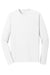 Sport-Tek ST340LS Mens RacerMesh Moisture Wicking Long Sleeve Crewneck T-Shirt White Flat Front