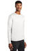 Sport-Tek ST340LS Mens RacerMesh Moisture Wicking Long Sleeve Crewneck T-Shirt White Model 3q