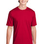 Sport-Tek Mens RacerMesh Moisture Wicking Short Sleeve Crewneck T-Shirt - Deep Red - NEW