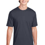 Sport-Tek Mens RacerMesh Moisture Wicking Short Sleeve Crewneck T-Shirt - Graphite Grey