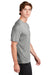 Sport-Tek ST340 Mens RacerMesh Moisture Wicking Short Sleeve Crewneck T-Shirt Heather Grey Model Side