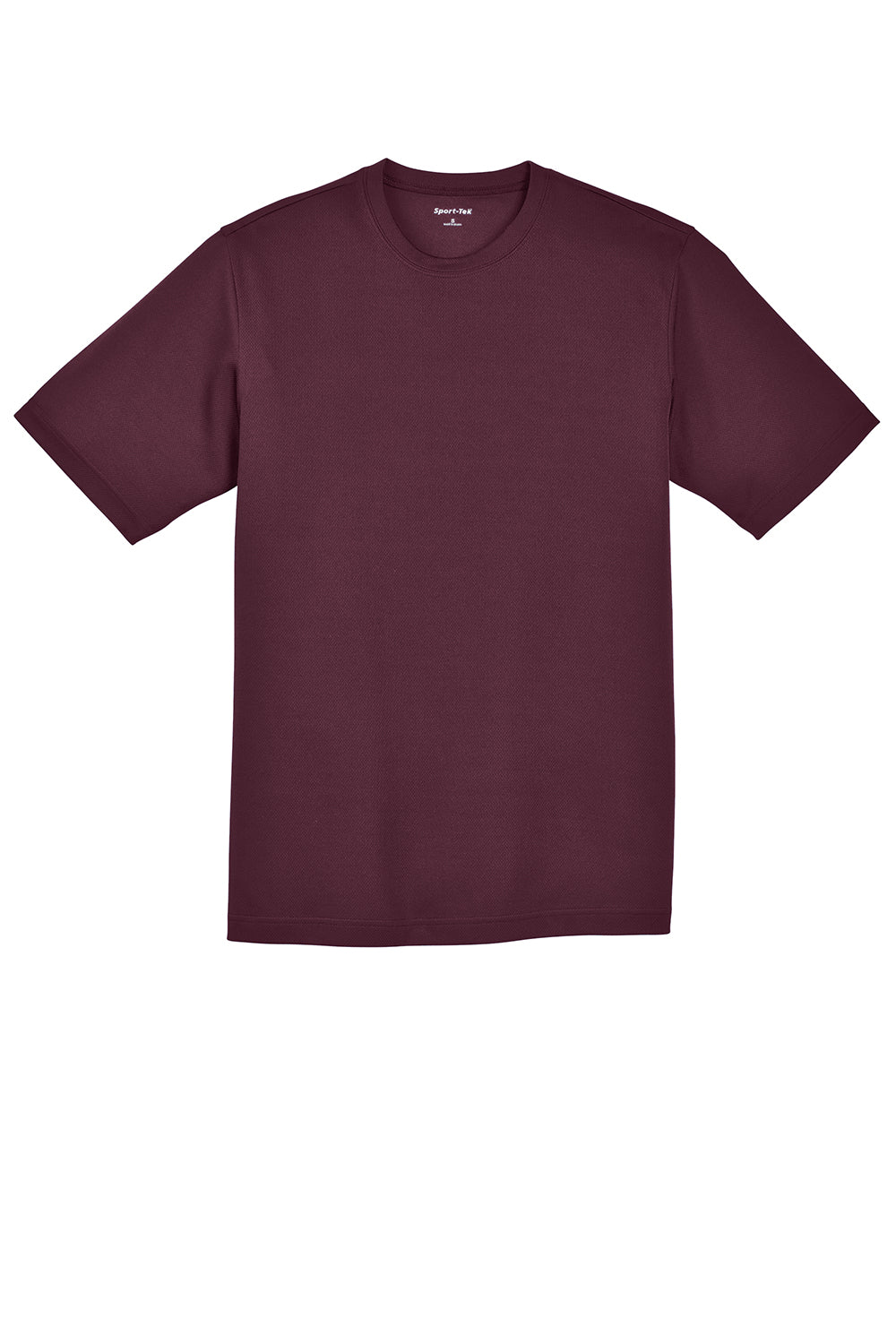 Sport-Tek ST340 Mens RacerMesh Moisture Wicking Short Sleeve Crewneck T-Shirt Maroon Flat Front