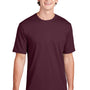 Sport-Tek Mens RacerMesh Moisture Wicking Short Sleeve Crewneck T-Shirt - Maroon