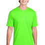 Sport-Tek Mens RacerMesh Moisture Wicking Short Sleeve Crewneck T-Shirt - Neon Green