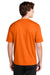 Sport-Tek ST340 Mens RacerMesh Moisture Wicking Short Sleeve Crewneck T-Shirt Neon Orange Model Back