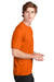 Sport-Tek ST340 Mens RacerMesh Moisture Wicking Short Sleeve Crewneck T-Shirt Neon Orange Model Side