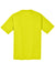 Sport-Tek ST340 Mens RacerMesh Moisture Wicking Short Sleeve Crewneck T-Shirt Neon Yellow Flat Back