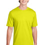 Sport-Tek Mens RacerMesh Moisture Wicking Short Sleeve Crewneck T-Shirt - Neon Yellow