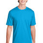 Sport-Tek Mens RacerMesh Moisture Wicking Short Sleeve Crewneck T-Shirt - Pond Blue