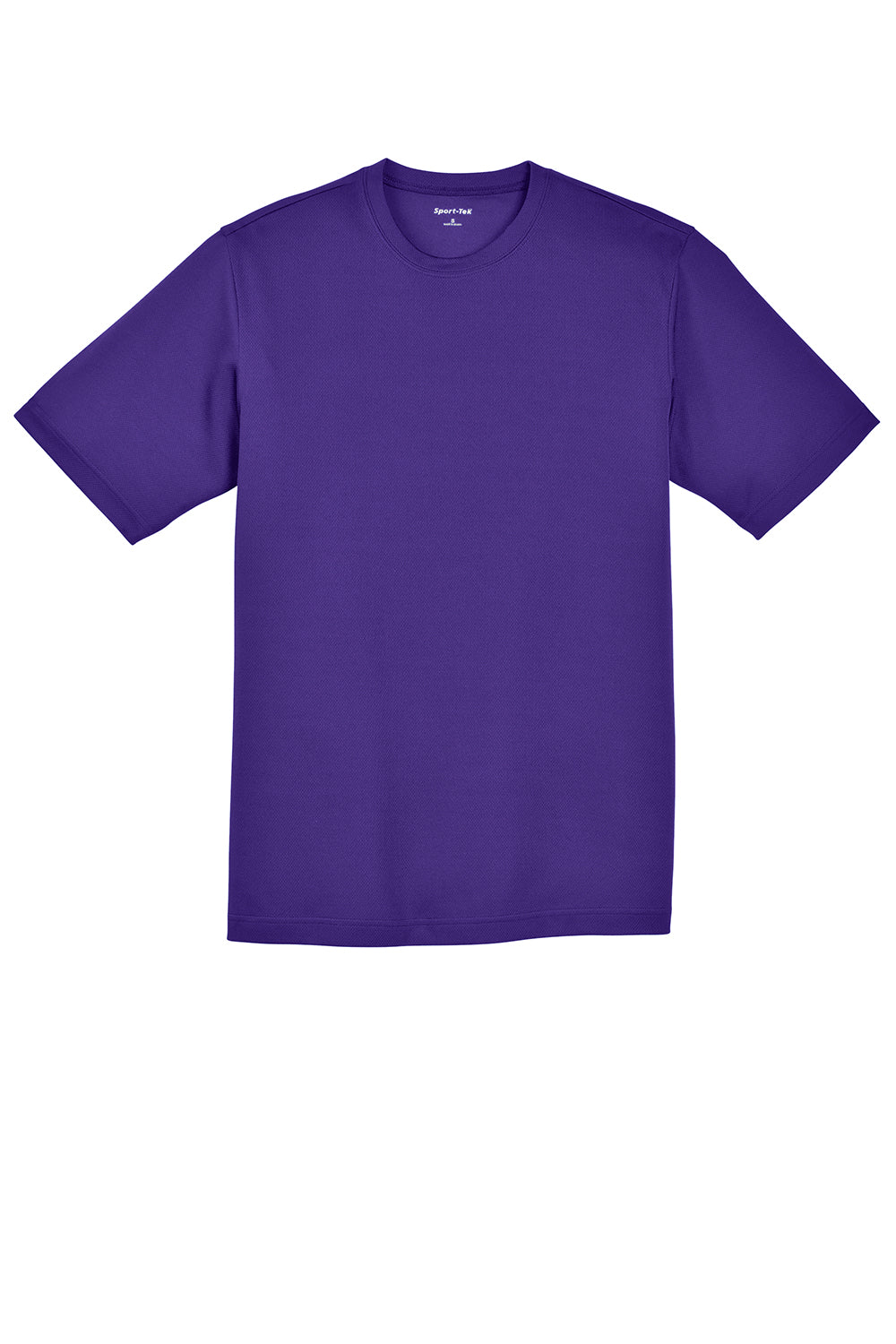 Sport-Tek ST340 Mens RacerMesh Moisture Wicking Short Sleeve Crewneck T-Shirt Purple Flat Front