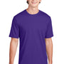 Sport-Tek Mens RacerMesh Moisture Wicking Short Sleeve Crewneck T-Shirt - Purple