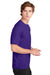 Sport-Tek ST340 Mens RacerMesh Moisture Wicking Short Sleeve Crewneck T-Shirt Purple Model Side