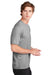 Sport-Tek ST340 Mens RacerMesh Moisture Wicking Short Sleeve Crewneck T-Shirt Silver Grey Model Side