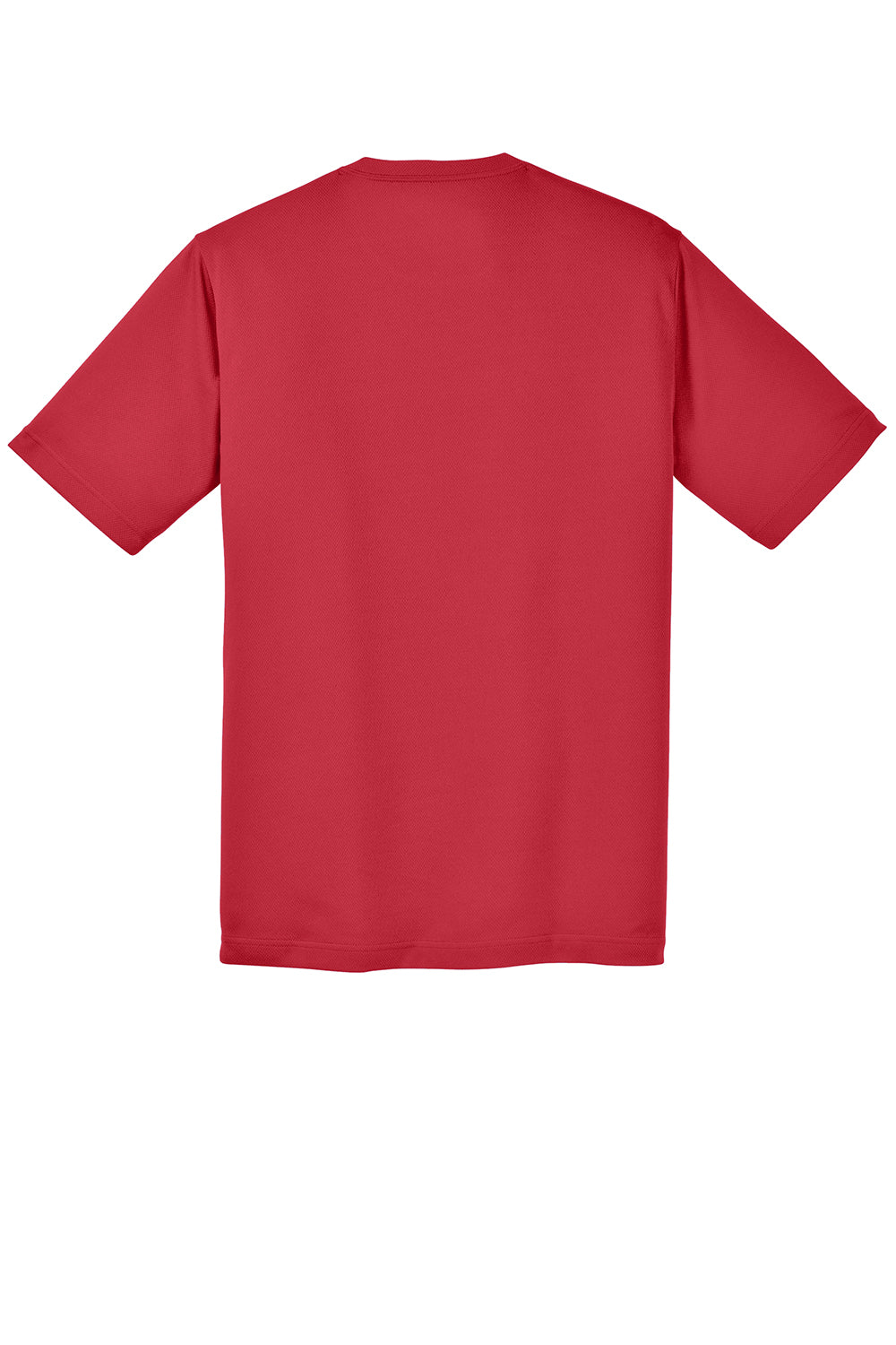 Sport-Tek ST340 Mens RacerMesh Moisture Wicking Short Sleeve Crewneck T-Shirt True Red Flat Back