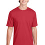 Sport-Tek Mens RacerMesh Moisture Wicking Short Sleeve Crewneck T-Shirt - True Red