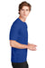 Sport-Tek ST340 Mens RacerMesh Moisture Wicking Short Sleeve Crewneck T-Shirt True Royal Blue Model Side