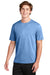 Sport-Tek ST340 Mens RacerMesh Moisture Wicking Short Sleeve Crewneck T-Shirt Heather True Royal Blue Model Front