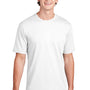 Sport-Tek Mens RacerMesh Moisture Wicking Short Sleeve Crewneck T-Shirt - White