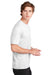 Sport-Tek ST340 Mens RacerMesh Moisture Wicking Short Sleeve Crewneck T-Shirt White Model Side