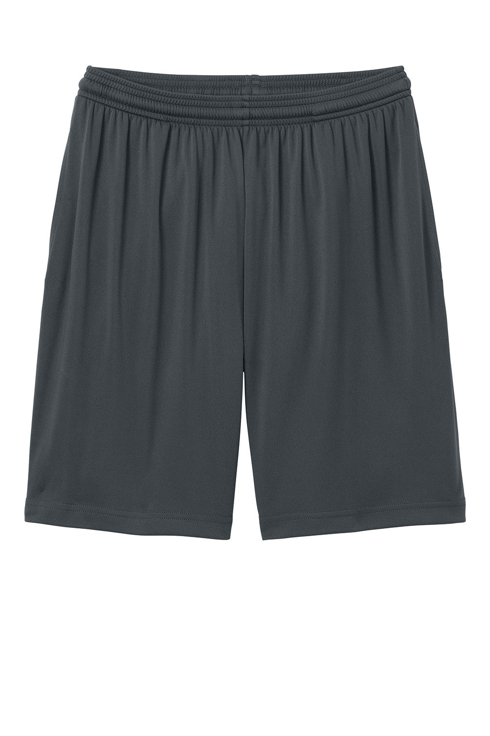 Sport-Tek ST349P Mens PosiCharge Competitor Athletic Shorts w/ Pockets Iron Grey Flat Front