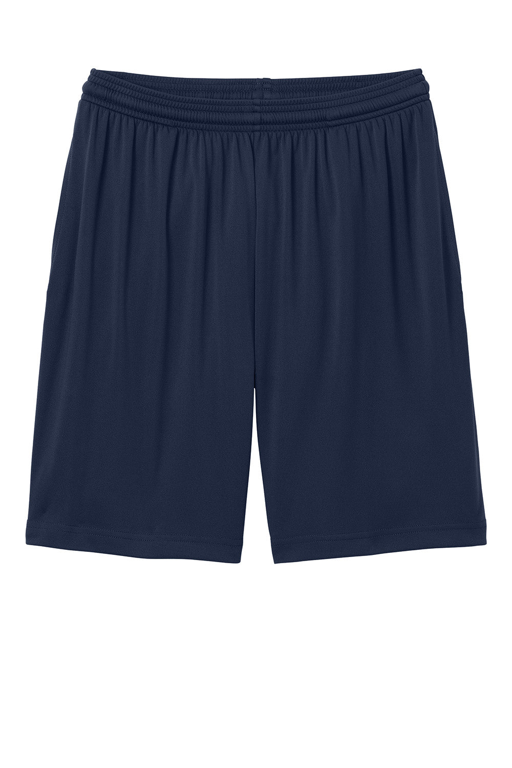 Sport-Tek ST349P Mens PosiCharge Competitor Athletic Shorts w/ Pockets True Navy Blue Flat Front