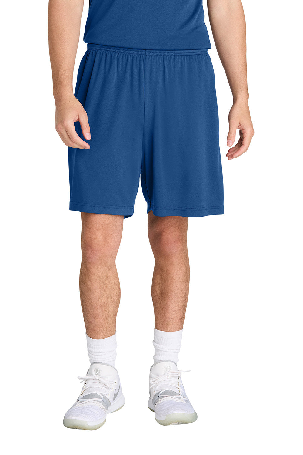 Sport-Tek ST349P Mens PosiCharge Competitor Athletic Shorts w/ Pockets True Royal Blue Model Front