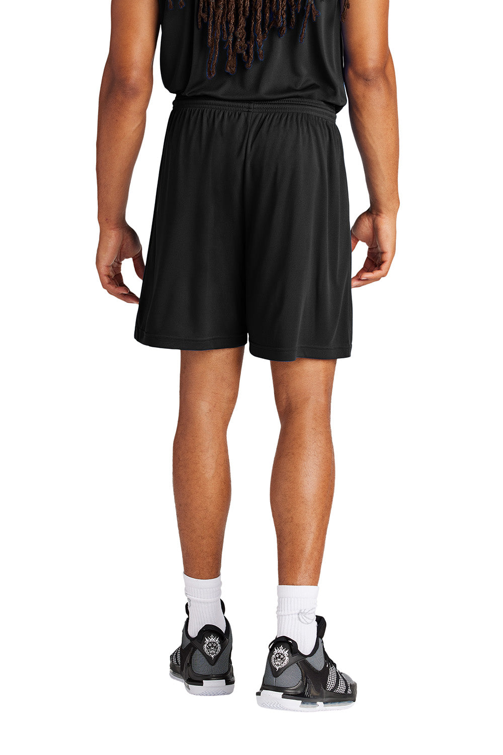 Sport-Tek ST349 Mens PosiCharge Competitor Athletic Shorts Black Model Back