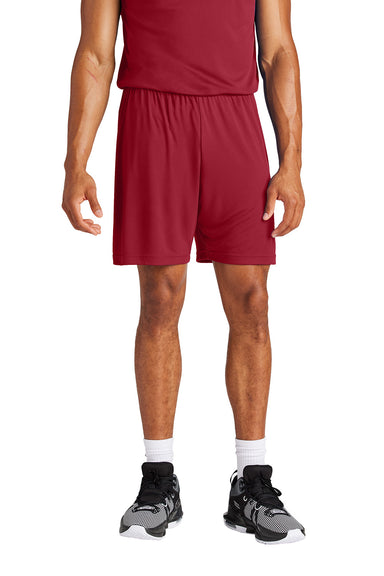 Sport-Tek ST349 Mens PosiCharge Competitor Athletic Shorts Deep Red Model Front