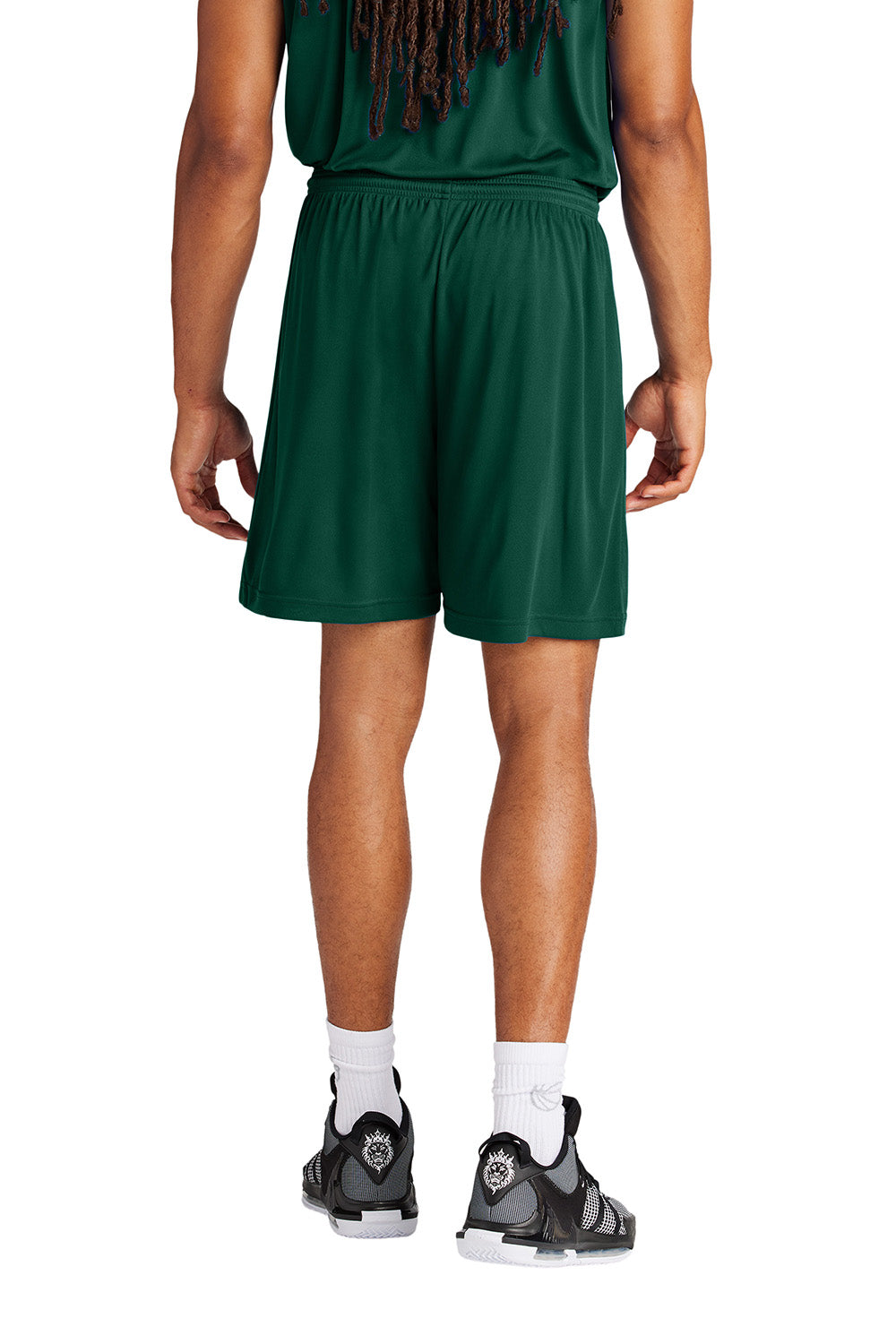 Sport-Tek ST349 Mens PosiCharge Competitor Athletic Shorts Forest Green Model Back