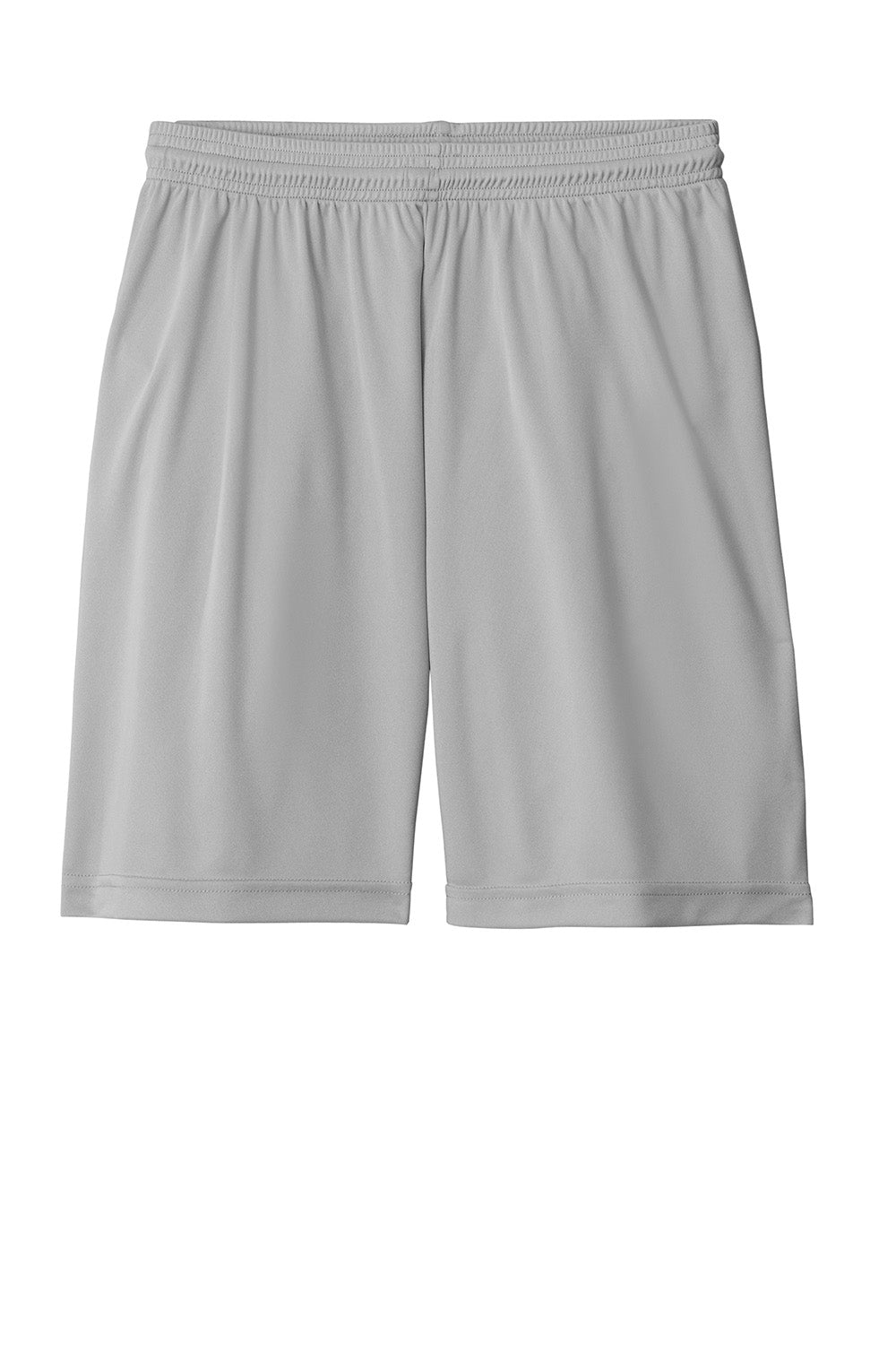 Sport-Tek ST349 Mens PosiCharge Competitor Athletic Shorts Silver Grey Flat Front